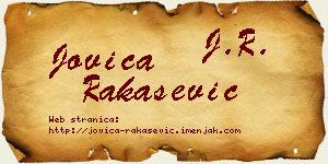 Jovica Rakašević vizit kartica